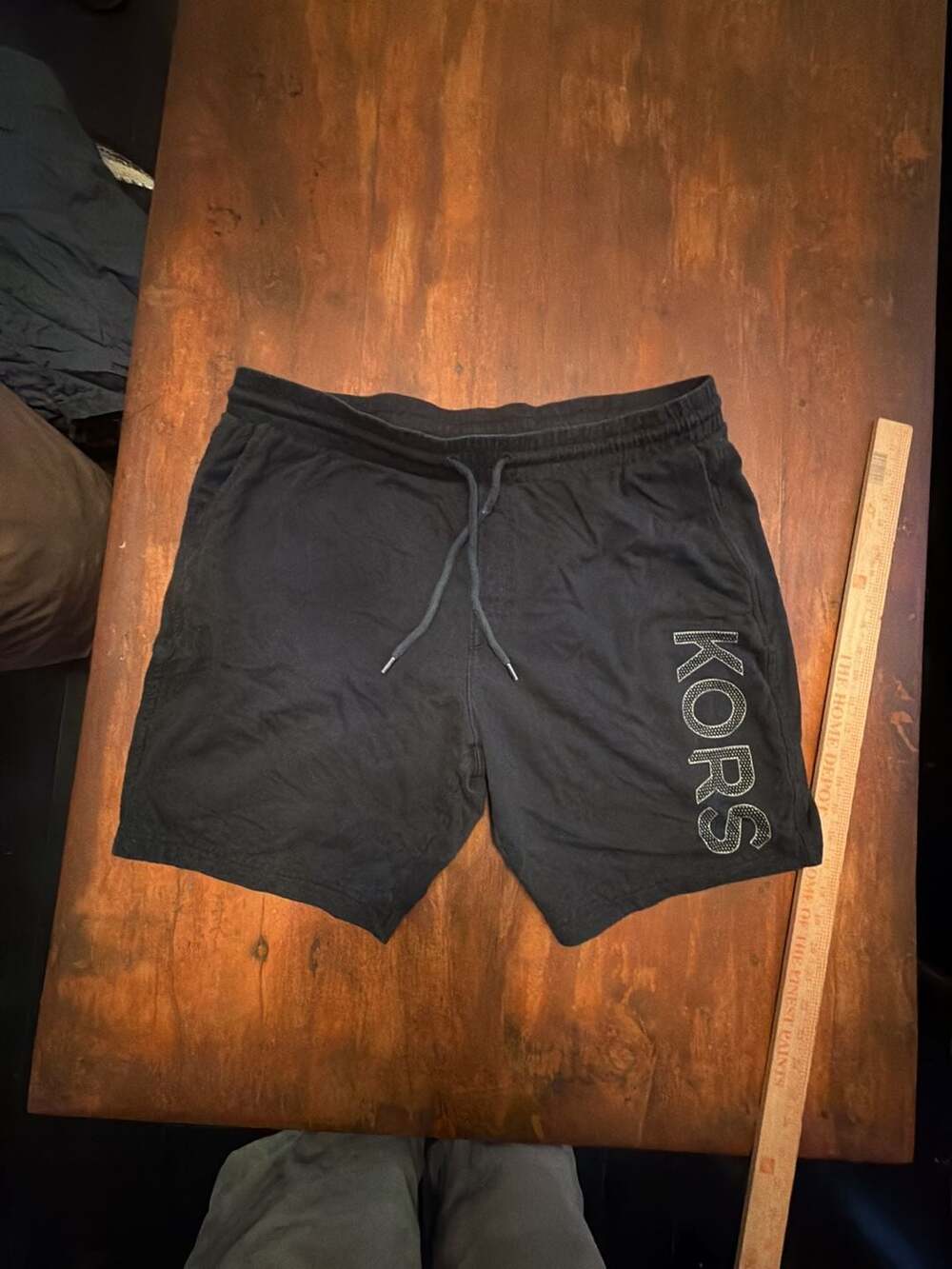 Michael Kors Men's Logo Drawstring Sweat Shorts Black Size XL